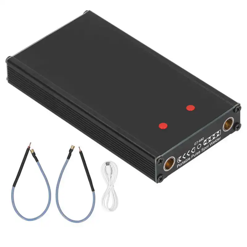 

Аккумуляторная точечная сварочная машина, черный портативный мини-сварочный аппарат «сделай сам» из алюминиевого сплава, огнестойкий свар...