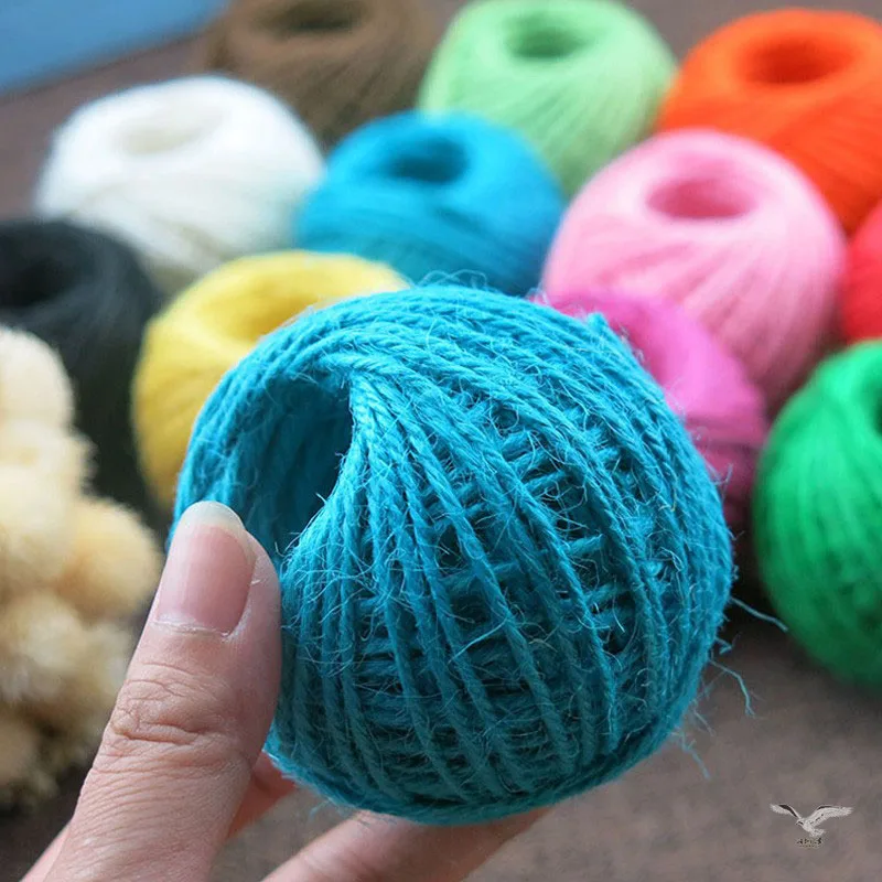 Натуральная джутовая веревка шпагат этикетка для подвешивания Искусственная