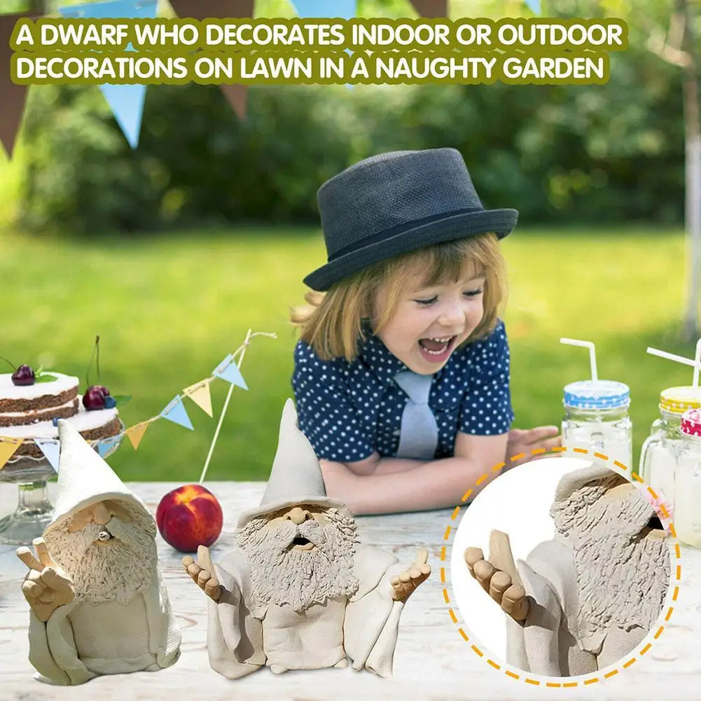 

Art Sculpture Smoking Wizard Gnome Naughty Garden Sculpture Indoor Decorations Or Outdoor Ornaments Landscap For Lawn Dwarf G8J0