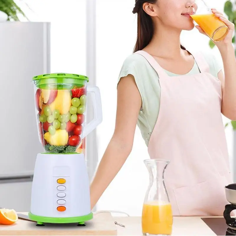 

220V 1500ML Electric Fruit Juicer Blender Nutrition Machine Juicer Food Mixer Grinder Glass Cup Six Blades 304 Stainless Steel
