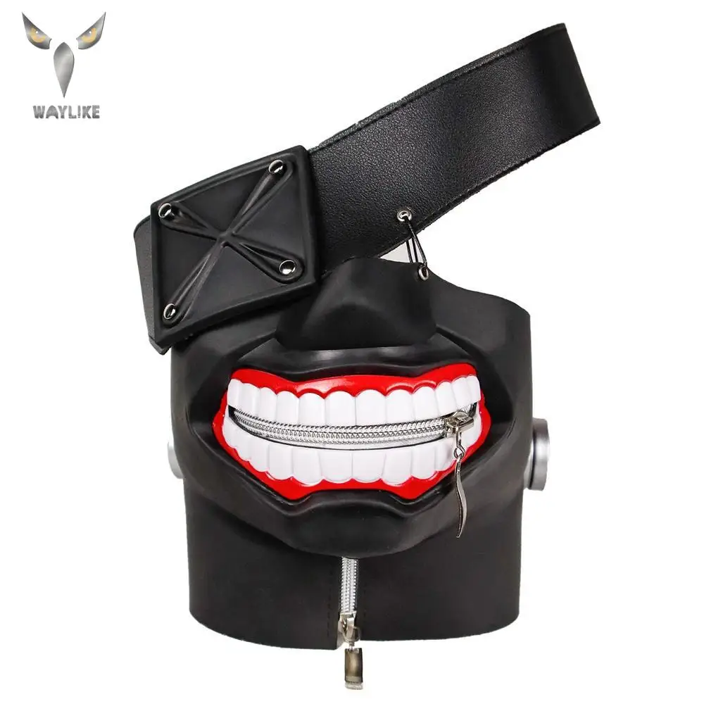 Маска для взрослых Waylike Tokyo Ghoul Kaneki Ken Latex на Хэллоуин, косплей, аниме костюм.