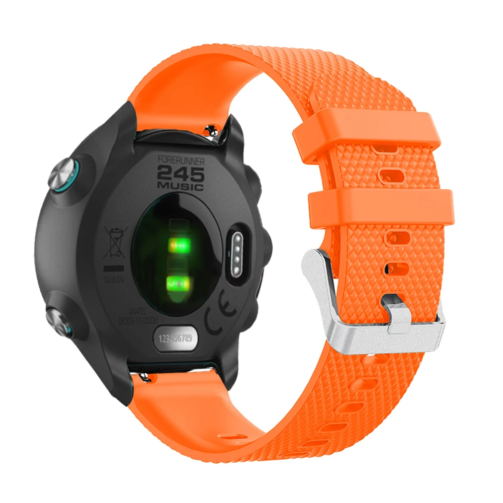 UEBN 20 мм силиконовый спортивный ремешок с текстурой для Garmin Forerunner 245 645 музыка