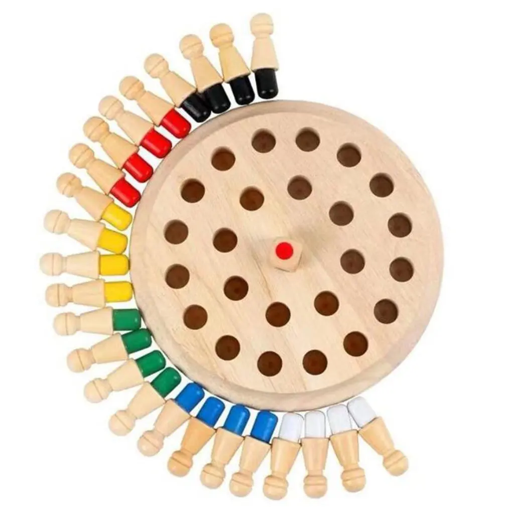 

Kids party game Wooden Memory Match Stick Chess Game Fun Block Board Game Educational Color Cognitive Ability Toy for Children