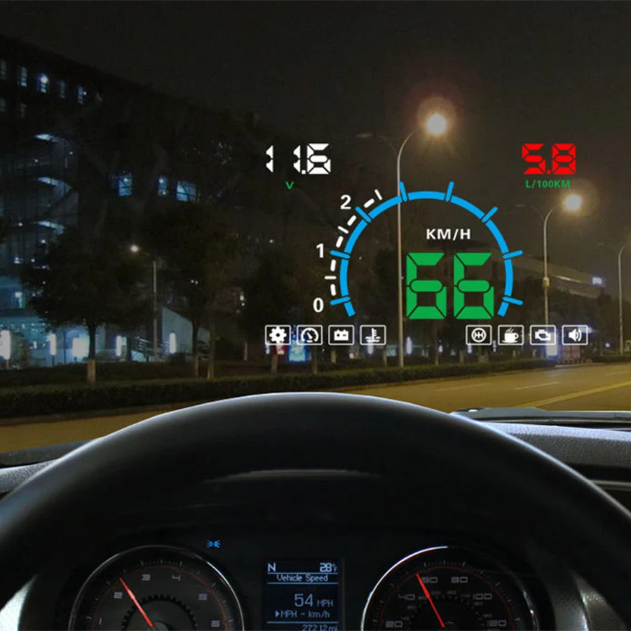 Автомобильный Дисплей OBDII HUD дисплей 5 8 дюйма легкое подключение и
