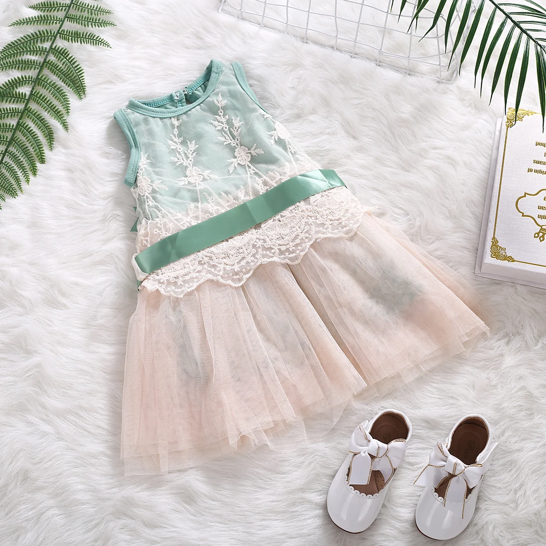 Cutestyle мягкие кружевные платья с цветочным узором для девочек новое летнее платье
