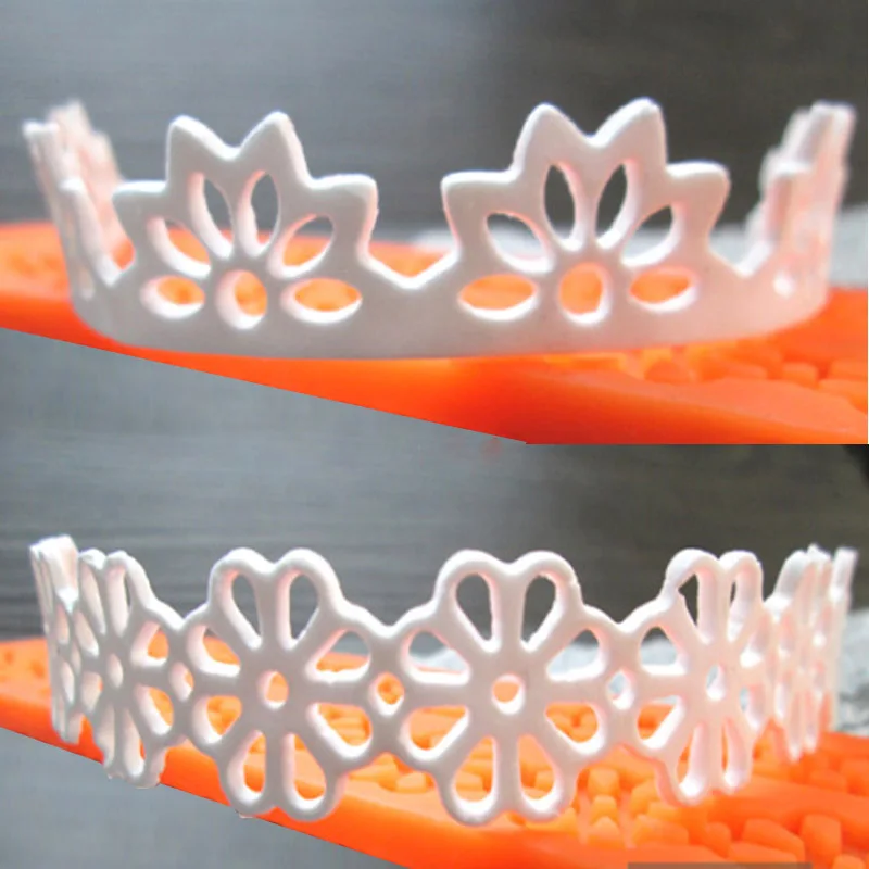 Милый кружевной силиконовый сахарный коврик для выпечки инструмент украшения