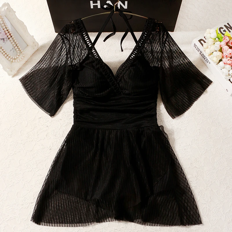 

YinFengTing New Women Solid One Piece Swimwear Push Up Bathing Suits Swimsuit Sexy Swim Beach Dress Female Holiday Wear 2022