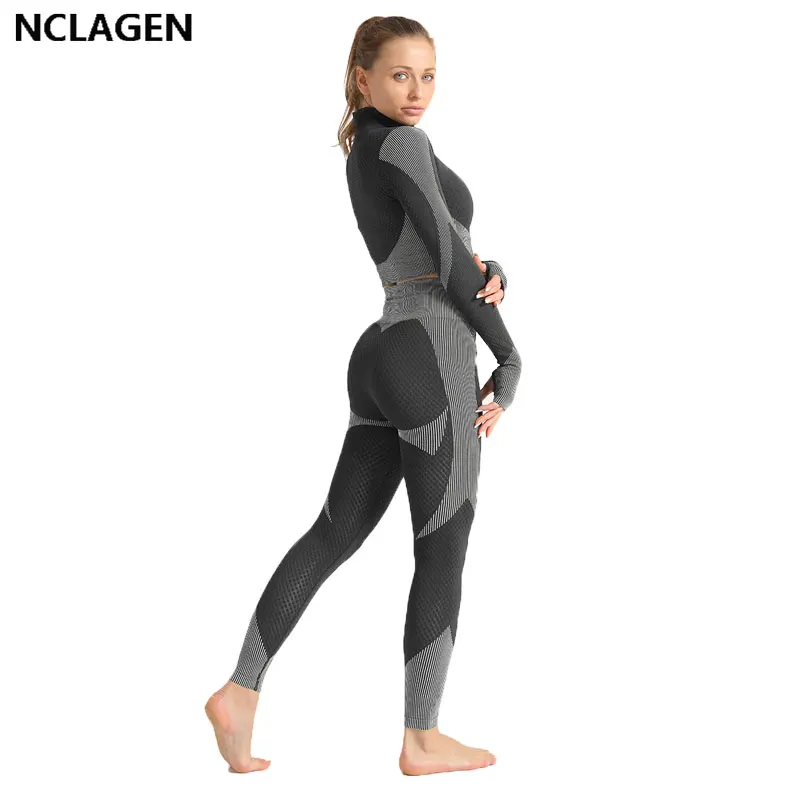 Комплект для йоги 2020 бесшовные леггинсы и топ тренажерного зала спортивная
