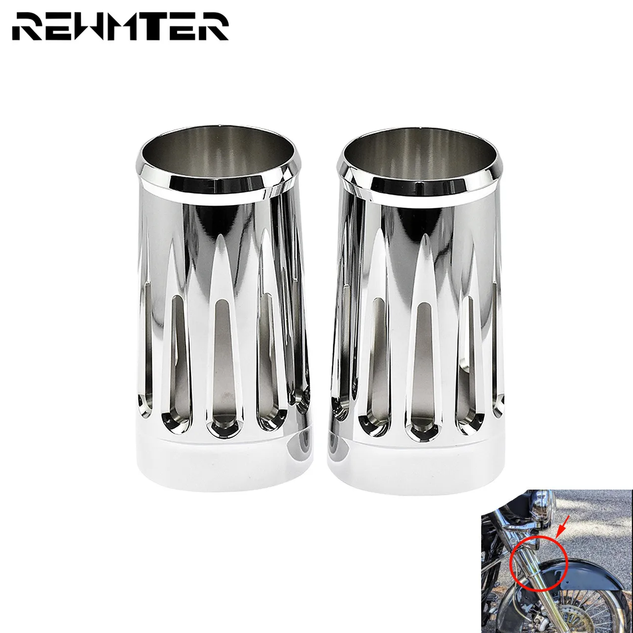 Хромированные чехлы Слайдеры для мотоцикла с передней вилкой Harley Touring 1980 2014 2015 2016