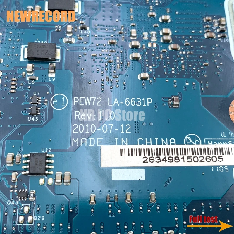 NEWRECORD PEW72 LA-6631P MBTZZ02001 MB.TZZ02.001 для ноутбука Acer aspire 5736 5736z Материнская плата GM45 DDR3