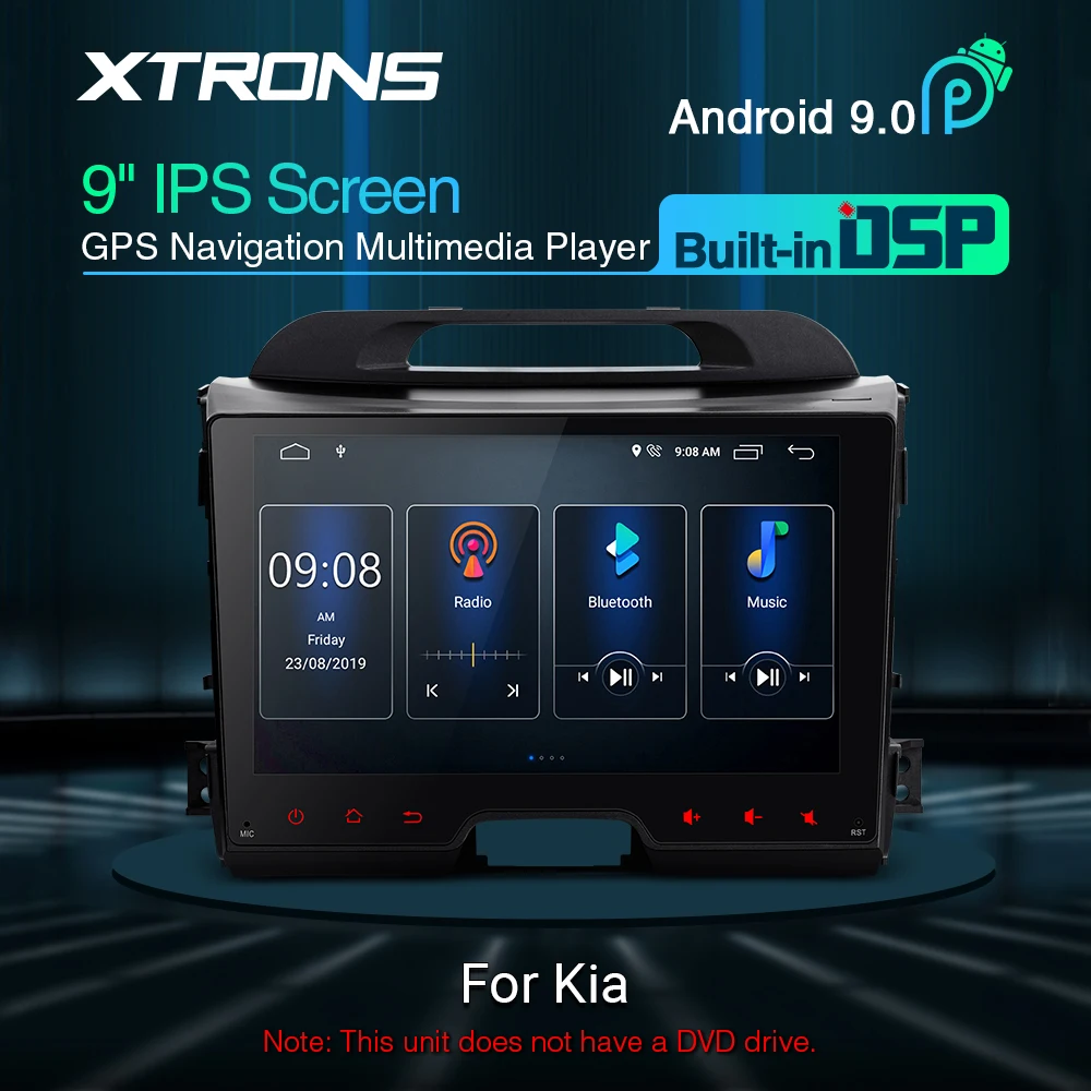 XTRONS 9 ''IPS Android 0 DSP Автомобильный мультимедийный стерео радиоплеер для Kia Sportage