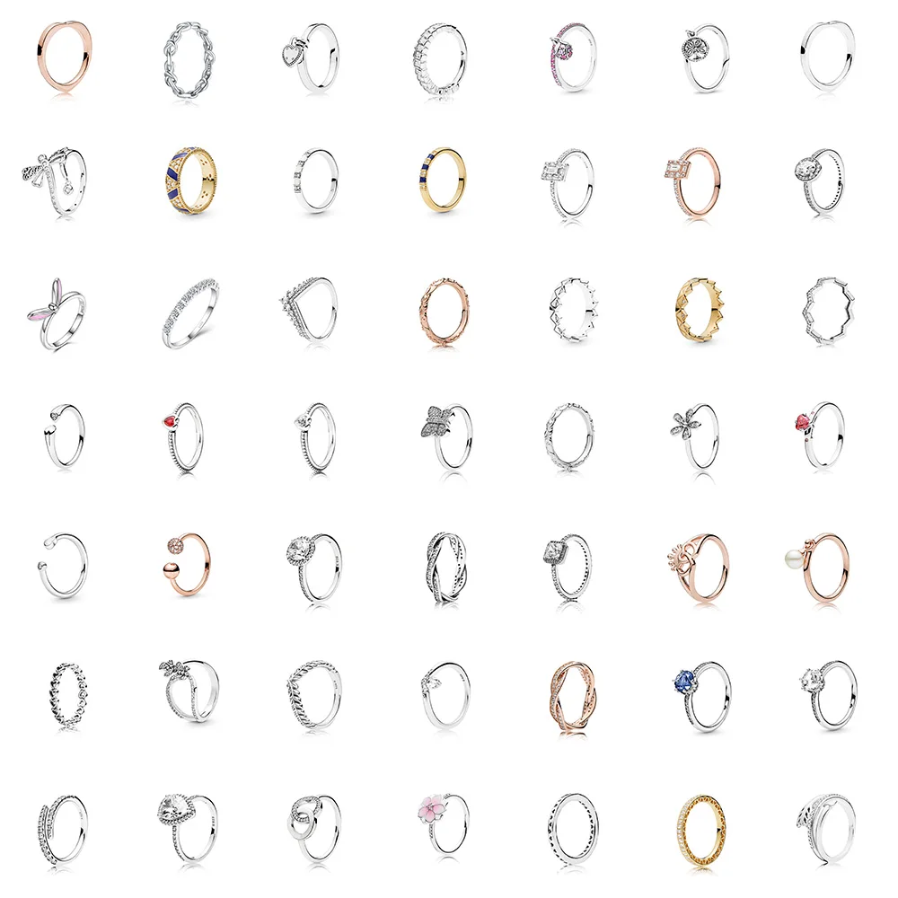 Кольца серебряного цвета очаровательные кольца с кристаллами стрекоза розовые
