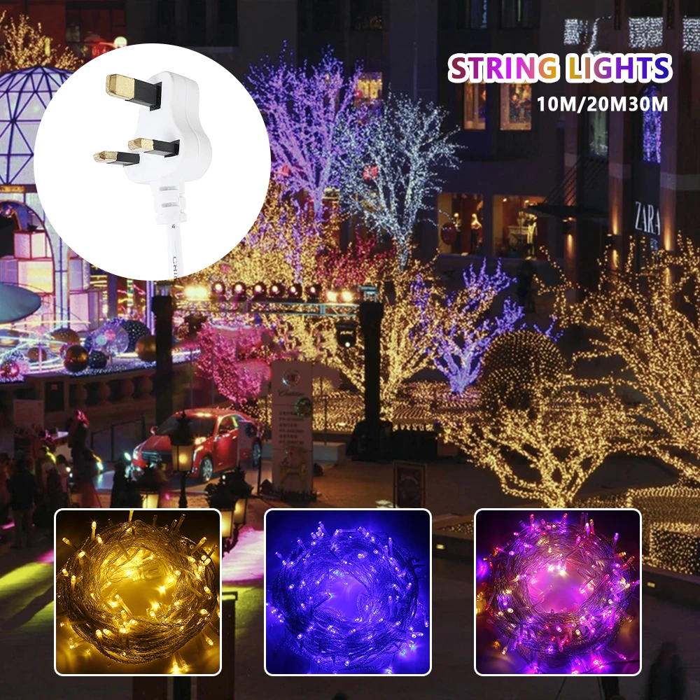 10 м/20 м/30 м LED водонепроницаемый Метеоритный Дождь светодиодные гирлянды для