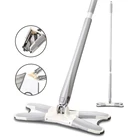 Швабра для пола X-Type с 3 сменными тканевыми насадками, плоская швабра с отжимом на 360 градусов, бытовая Швабра для ленивых, инструмент для уборки дома