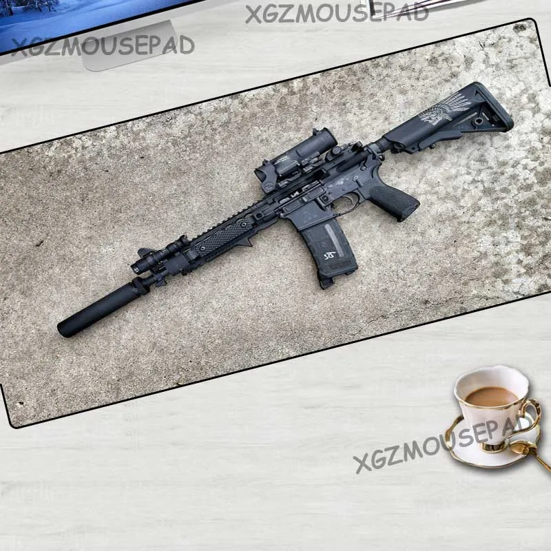 XGZ рекламный сверхбольшой коврик для мыши с черной кромкой снайперский пистолет
