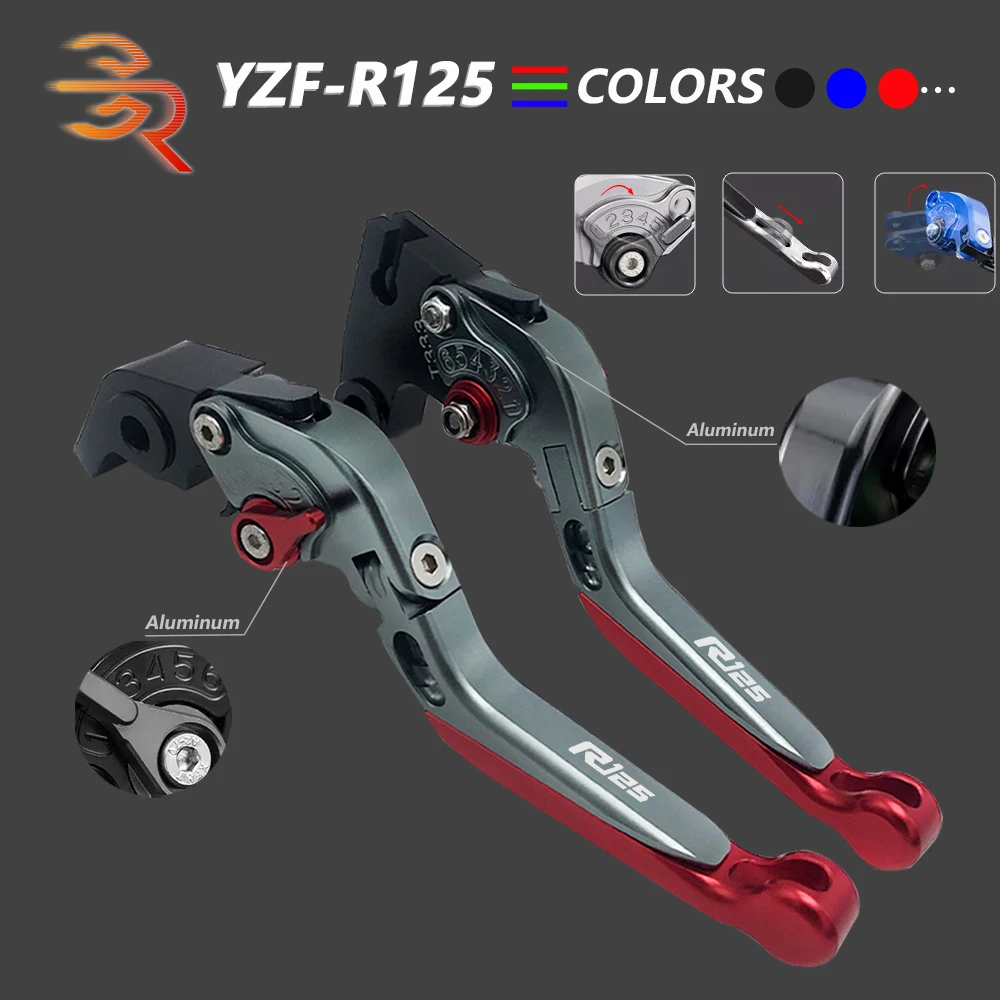 

Рычаги тормозной муфты YZF R125, алюминиевые регулируемые Складные Выдвижные Запчасти для мотоциклов Yamaha YZF-R125 2008-2011