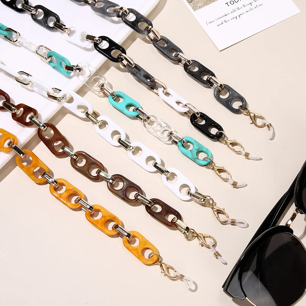 

Acrylic Glasses Chain Hanging Neck Retro Lanyard Strap Women's Neck Chain for Eyeglass Sunglasses