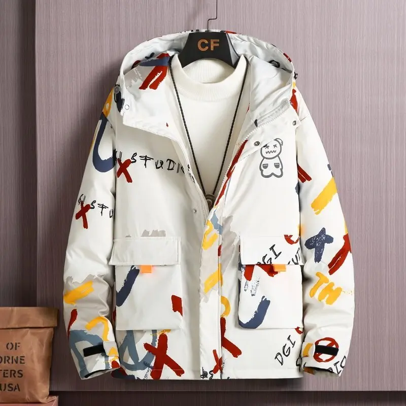 2021 new High Quality Fur Collar Thick Padded Jacket Men Winter Outdoor Windproof Long Cotton-Padded Jacket