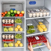 pet kitchen refrigerator storage box with vent valve egg box fruit vegetable storage plastic crisper food containers storage box