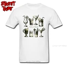 Винтажные футболки, мужская футболка, белые топы с принтом коктейлей, футболка с принтом для напитков, футболка для вечерние, хлопковая одежда для фитнеса на заказ