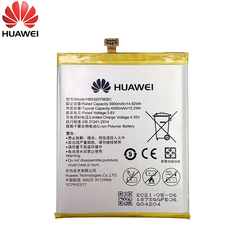 Bater&iacute;a 100% Original HB526379EBC para Huawei Y6 Pro Enjoy 5 Honor 4C Pro TIT-L01-CL00 TIT-TL00, bater&iacute;a de 4000mAh-2