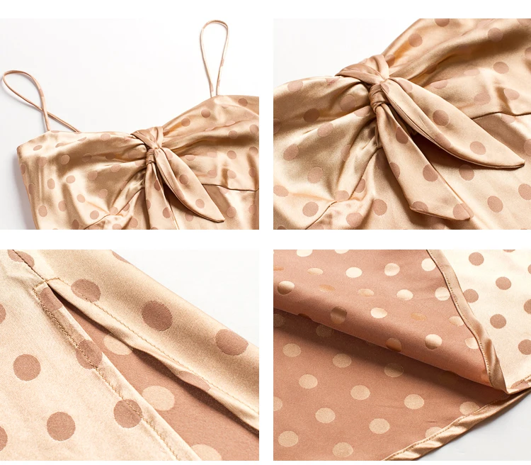 Длинное платье-миди в горошек с цветочным принтом и открытой спиной | Женская