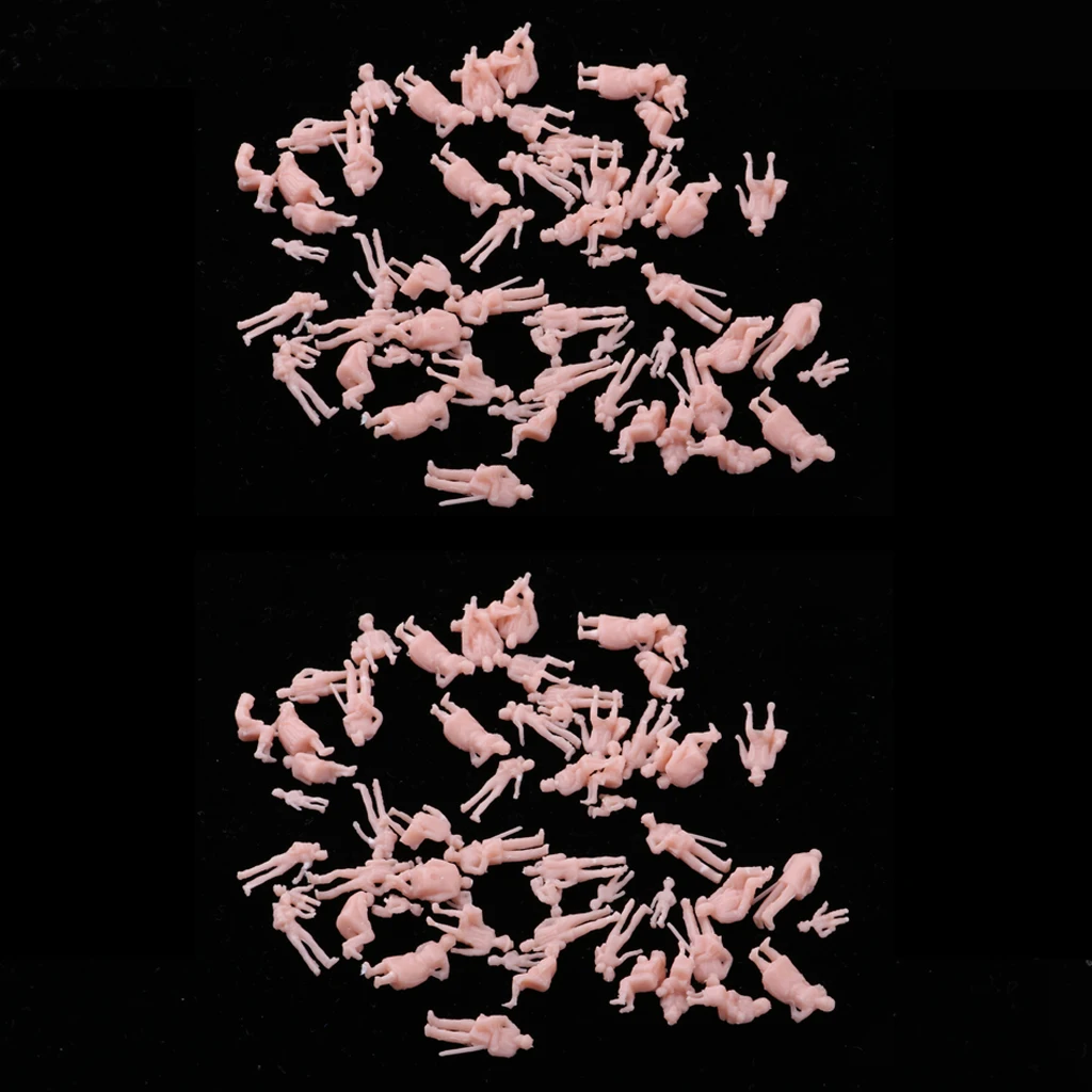 120pcs 1:87 HO Scale 15mm Human Unpainted People Figures Railway Street Models Sandtable Accessories | Игрушки и хобби