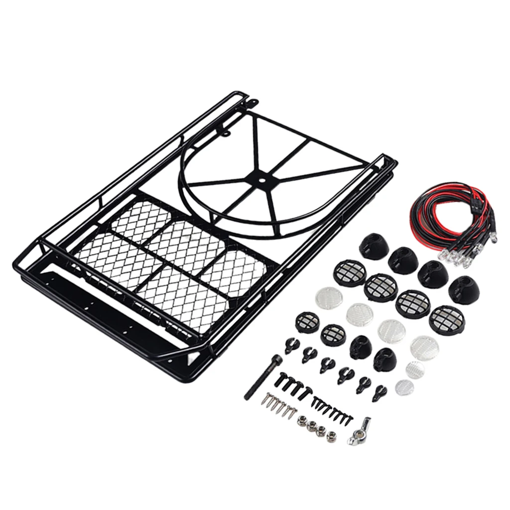 

1/10 RC Car Luggage Roof Rack for D90 Axial SCX10 SCX10 II 90046 RC Crawler