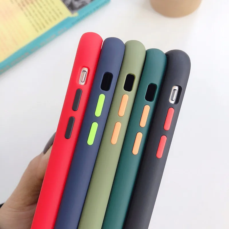 Роскошный противоударный чехол для iPhone X XR XS Max силиконовый прозрачный матовый