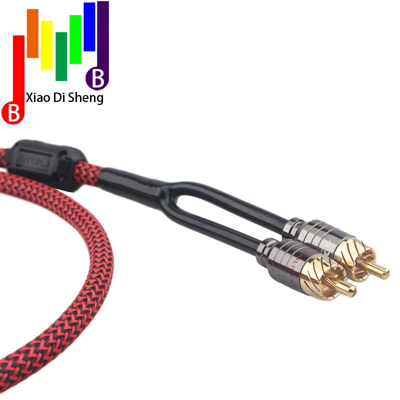 Кабель RCA HiFi стерео 3 5 мм на 2RCA аудио кабель AUX разъем Y сплиттер для усилителей