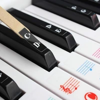 hand rolled letters 3749546188 key transparent detachable music decal electronic piano keyboard sticker for beginners kid