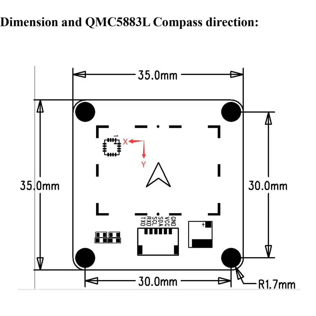 PIX4 UAV GNSS двухрежимный GPS-модуль APM управление полетом фиксированное отверстие QMC5883