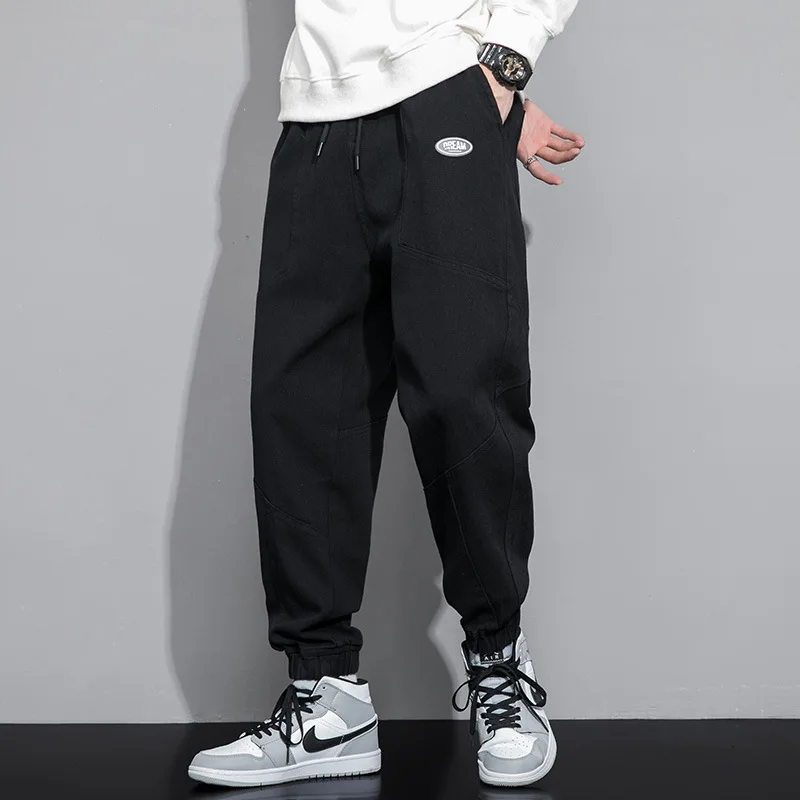 

New Autumn and Winter Trend of Men Casual Pants Pure Cotton Loose Nine-point Harem Sports Pants Streetwear мужская одежда штаны