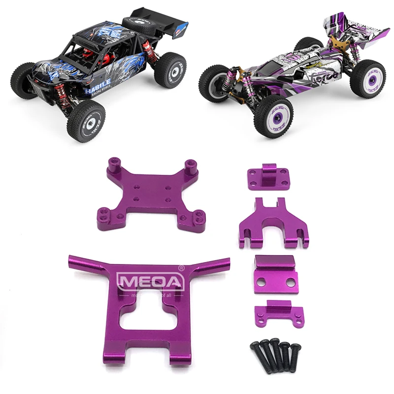 

WLtoys RC Car Spare Parts 4WD 1/12 124018 124019 Purple Upgraded Metal Front/Rear Shock Absorbers Board Anti-Collision Board
