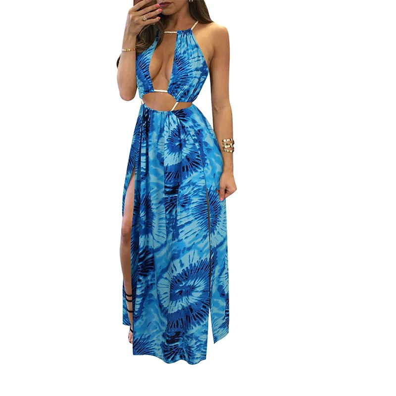 

New Bohemia flowers with fork hang outside beach sent neck dress