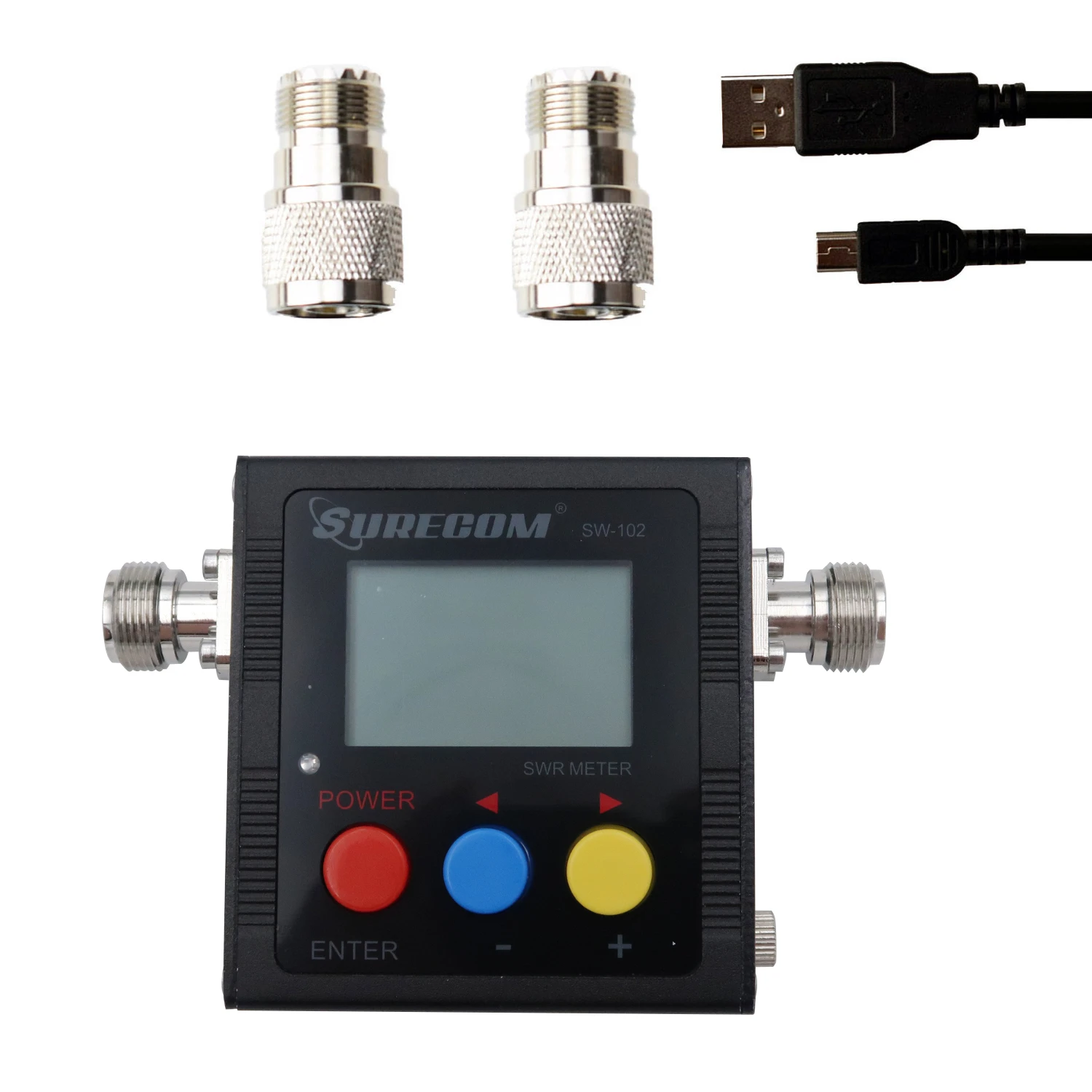 Surecom SW-102 Digital VHF/UHF 125-525Mhz Power &amp SWR Meter и счетчик частоты для автомобильного радио