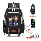 Многофункциональный рюкзак Yu-Gi-Oh для подростков, мужские школьные ранцы с USB-зарядкой в стиле аниме для мужчин, дорожная сумка для подростков, 8 стилей