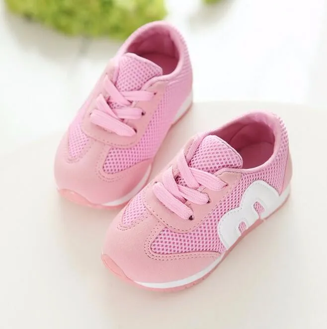 Повседневные кроссовки Детская спортивная обувь Сетчатая дышащая хлопковая