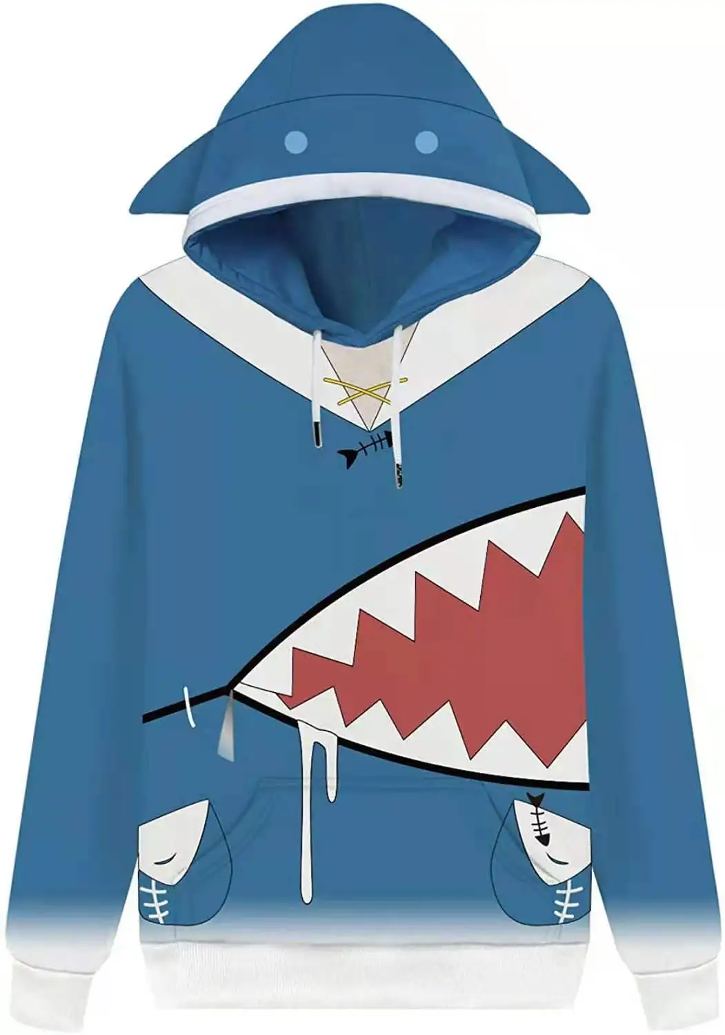 

Мультфильм Hololive Vtuber Gawr Gura Shark 3D печать пуловер Толстовка куртка в стиле аниме пальто