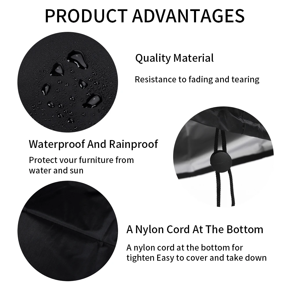 Водонепроницаемый чехол для садовой мебели и патио чехлы стульев дождя снега