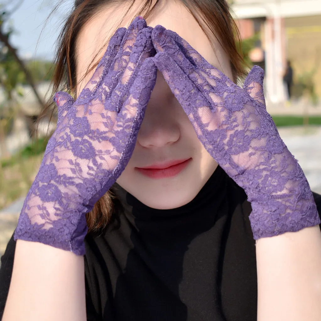 #30 сексуальные летние перчатки женские УФ-защита от солнца короткие Модные