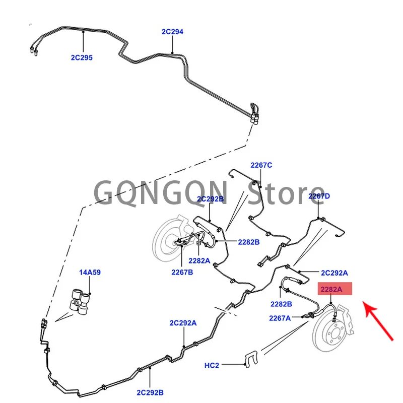 

CAR brake hose 2010 -2021lan dro ve rdi sco ver y4r ang ero ver spo rt Hose assembly-brake brake hose brake cylinder oil pipe re