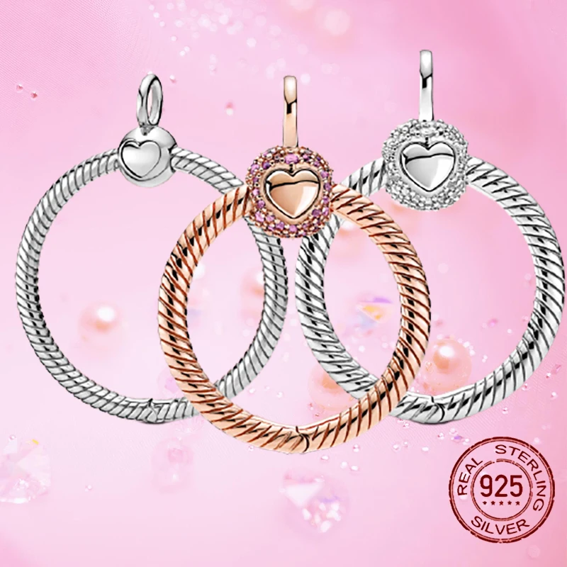 

Silver O Pendant 925 Sterling Silver Moments Pave O Pendant Charm fit Original Cable Chain Necklace Silver 925 jewelry Making