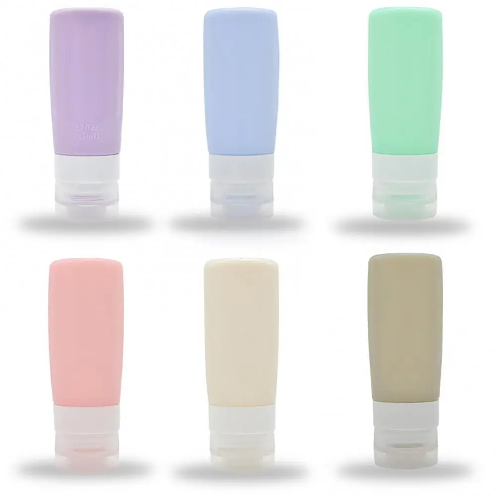 

50% Hot Sale Fan-Shaped Refillable Bottles Silicone Packaging Bottle Cosmetic Travel Shampoo Lotion Container