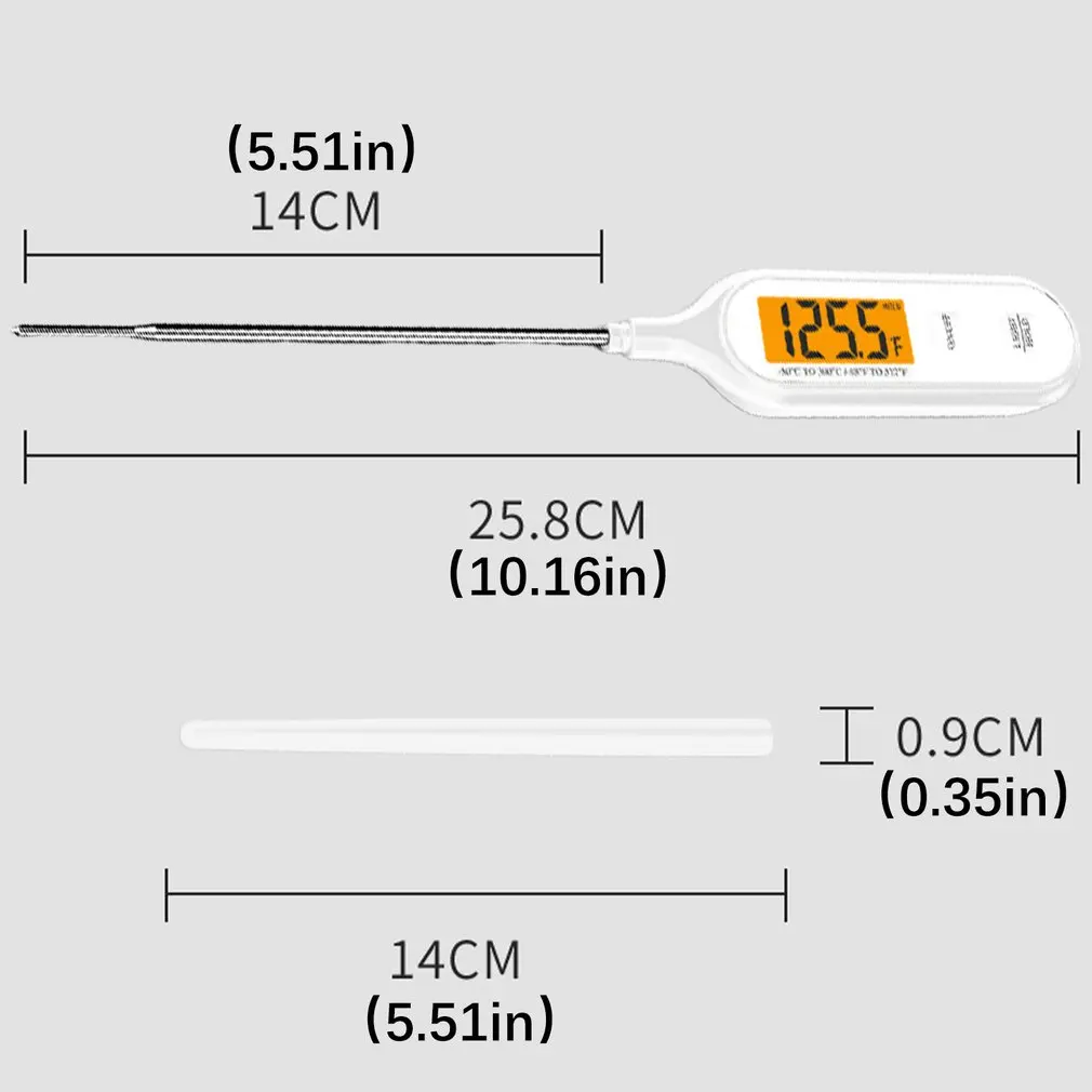 

PT11 Quick Reading Display Barbecue Thermometer Waterproof Food Grade Probe Portable Electronic Thermometer Water Thermometer