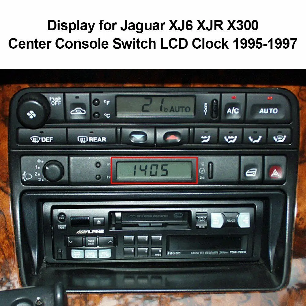 Часы времени ЖК-дисплей для Jaguar XJS XJR XJ6 X300 Series информация о ремонт пикселей 1995-1997 |