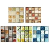 20pcsset diy 3d wall stickers waterproof mosaic tile decal thickening pvc floor bathroom door kitchen home decoer wallpaper