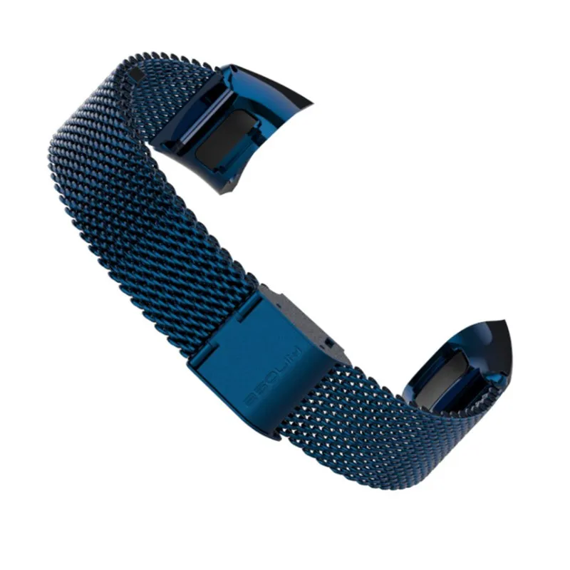 Blue Mijobs Milan металлический ремешок для huawei Honor Band 4 Широкие ремешки Браслет из нержавеющей стали умные аксессуары для Honor Band 4 - Цвет: Blue