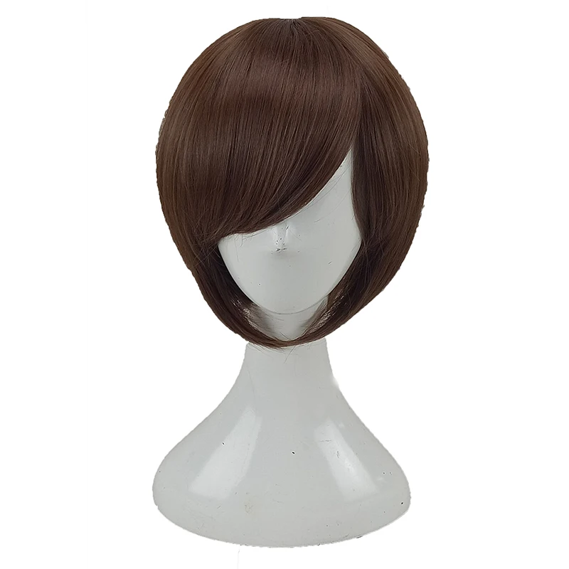 HAIRJOY синтетические волосы Короткий прямой парик для косплея Фиолетовый Синий блонд зеленый коричневый 6 цветов