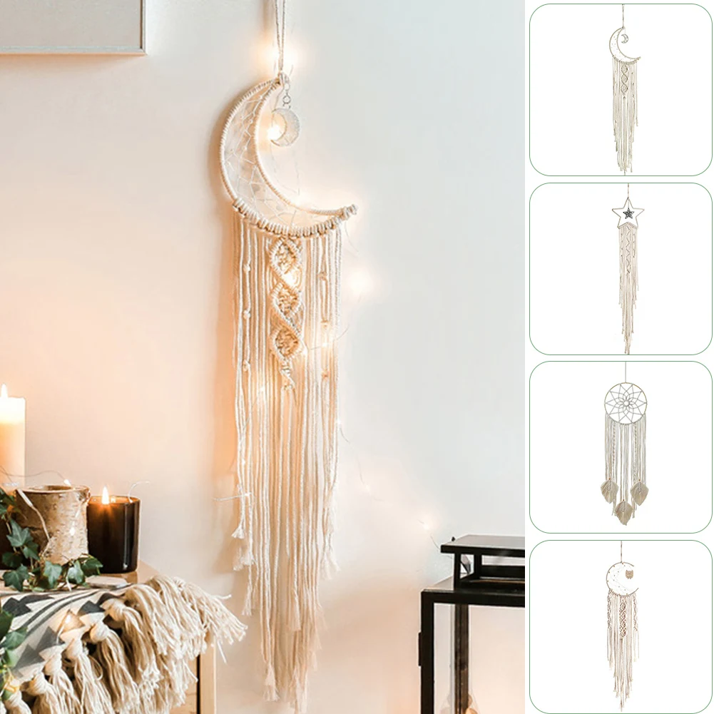 

Bohemian Dream Catcher Tapestry Handmade Woven Soft Wall Hanging Tassel Macrame Pendant Home Bedroom Decoration Handicrafts